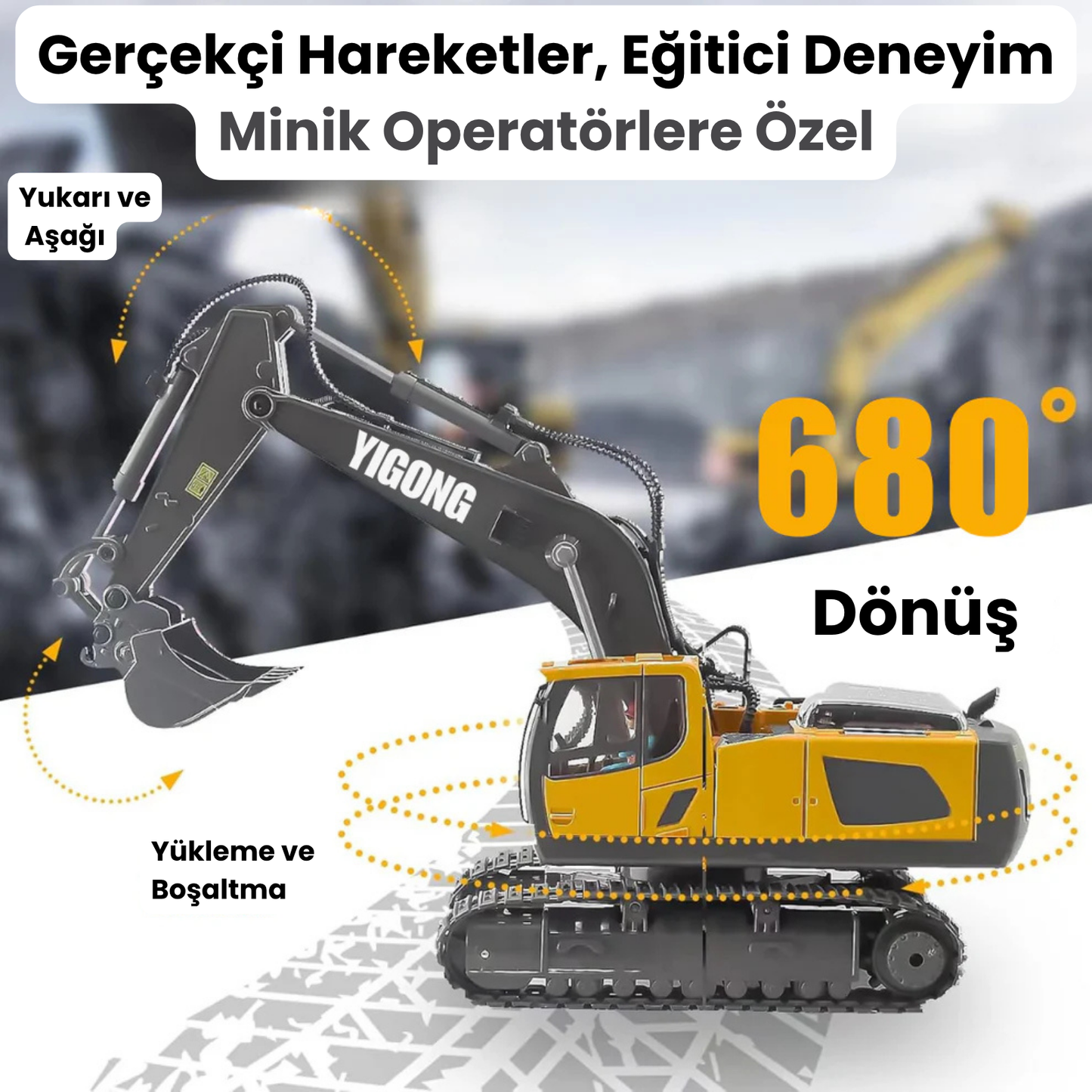 Profesyonel Uzaktan Kumandalı Ekskavatör