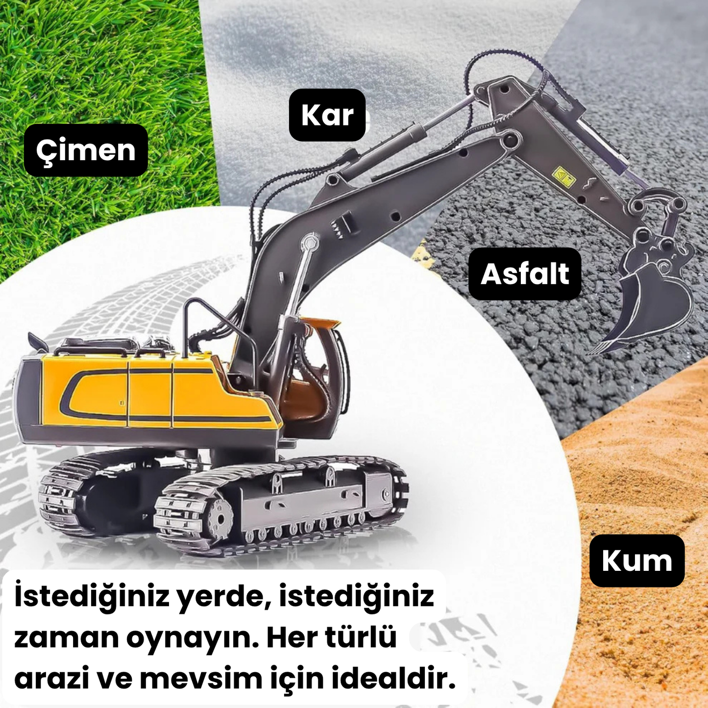 Profesyonel Uzaktan Kumandalı Ekskavatör